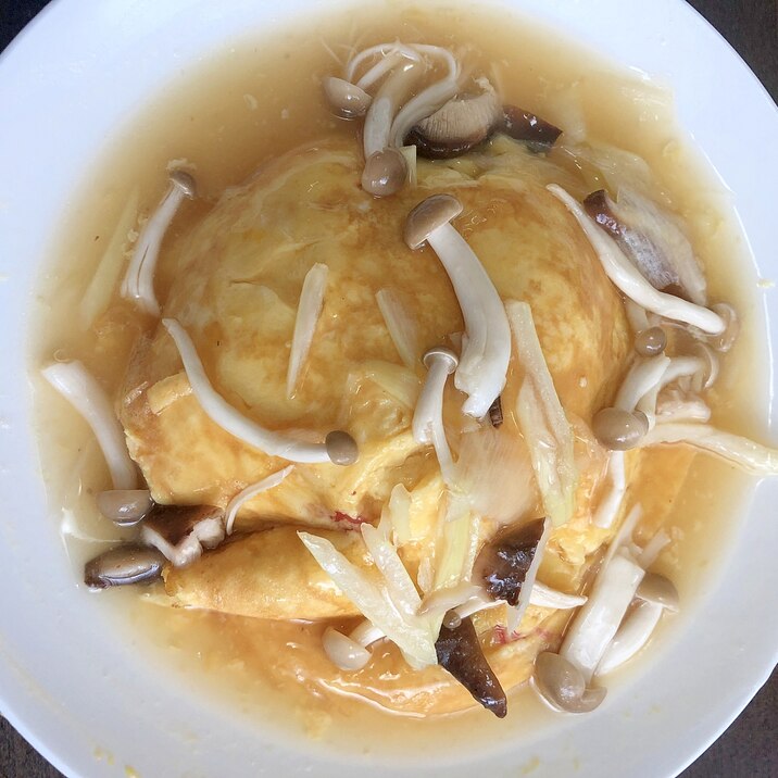 かに玉のきのこあんかけご飯